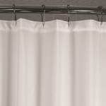 Nylon Shower Curtain with Grommets and Magnets, 34"x78", White